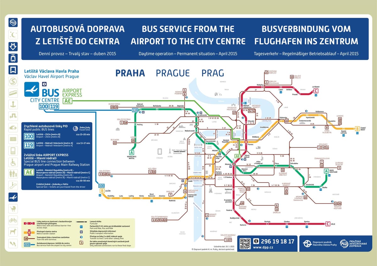 карту метро Аэропорт Прага карта 