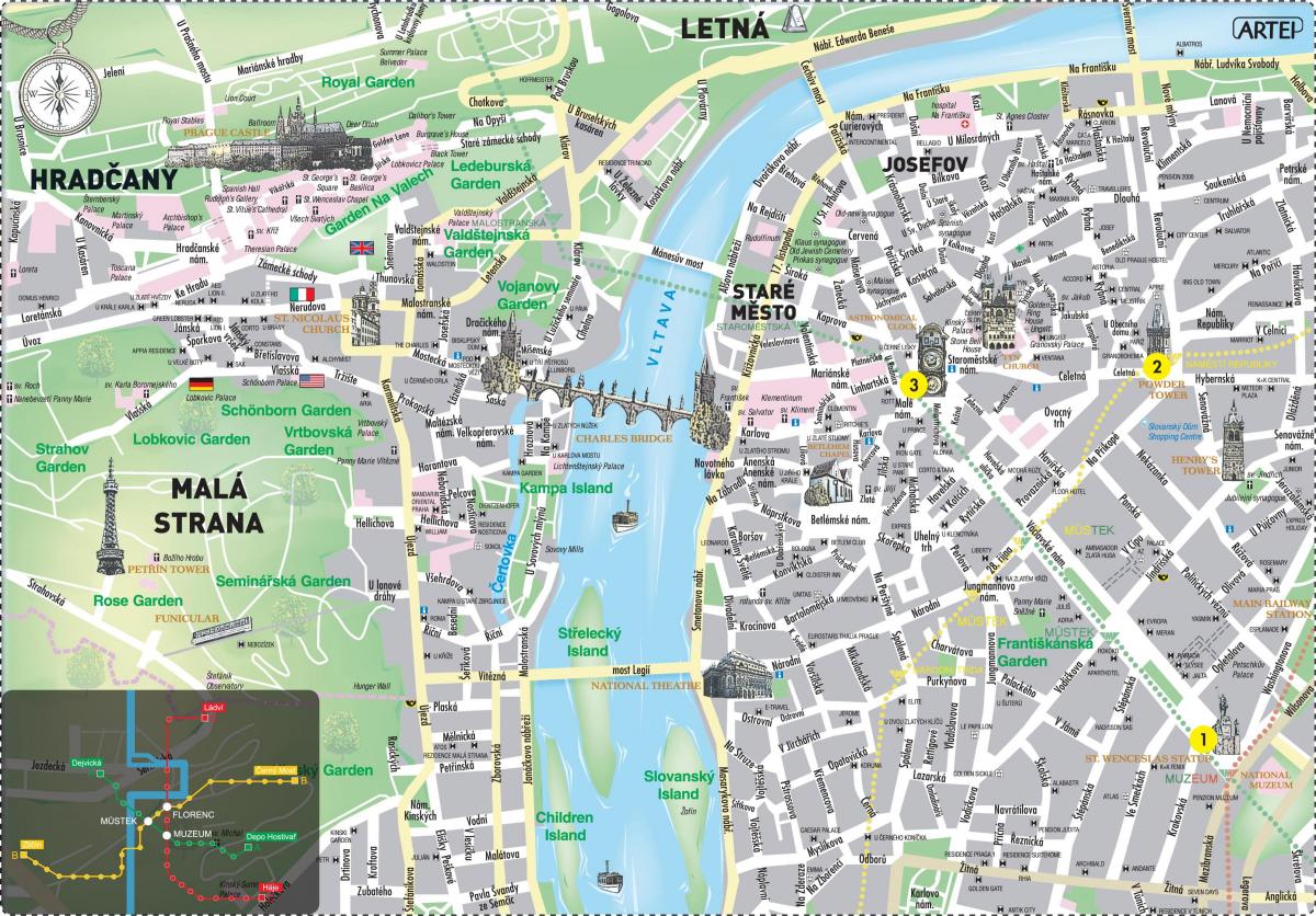 Прага 1 карта