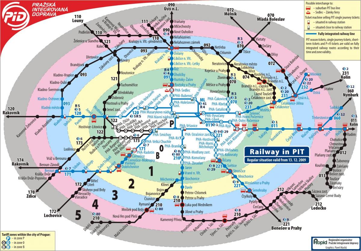 карта Праги зон