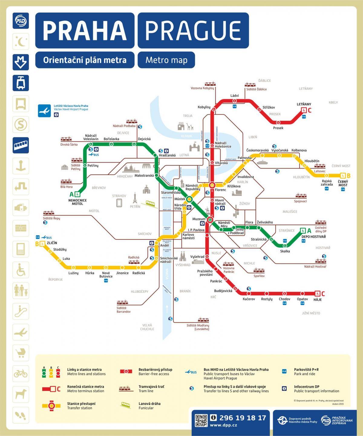 метро Праги карта