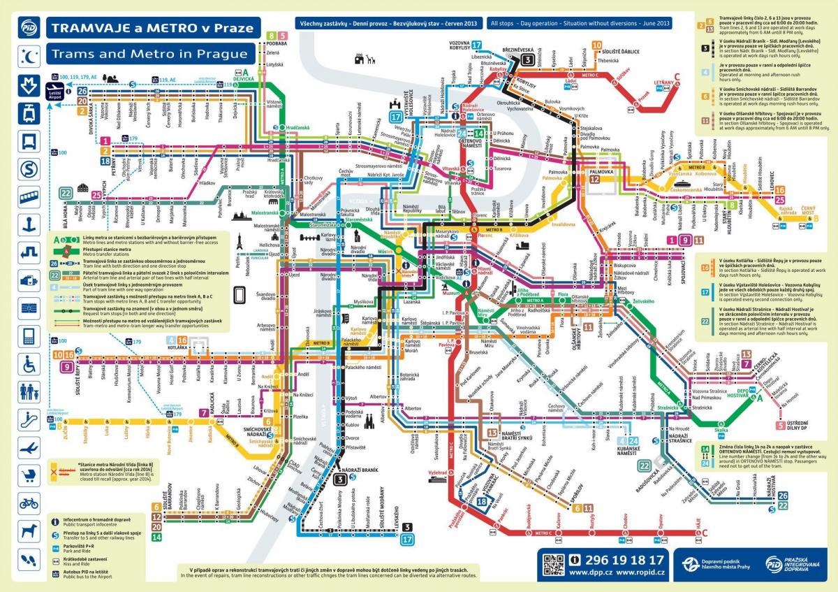 Прага общественного транспорта карте