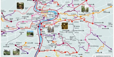 Карта Праги на велосипеде