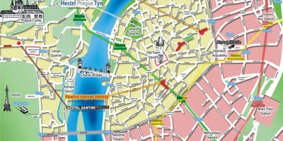 Карта старого города Праги, Чешская Республика